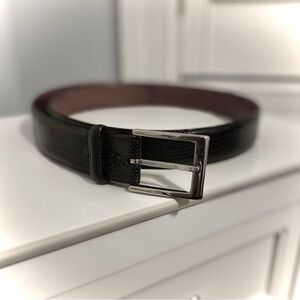 Torino Genuine Ringmark Lizard Black Belt